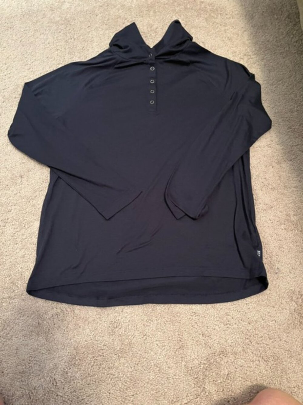 New - Cutter and Buck Henley Hooded Tshirt